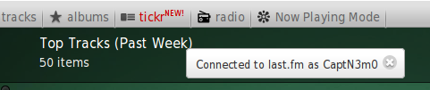 Last.FM Notification on Muzi