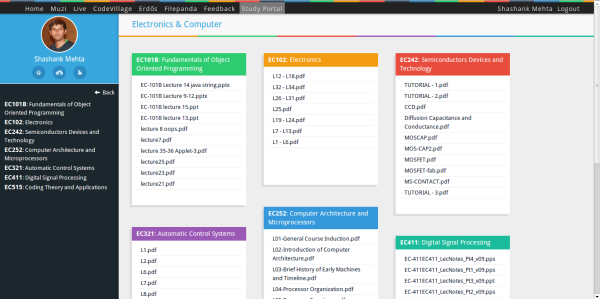 Study Portal Department Page